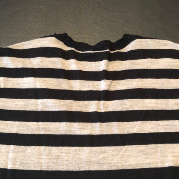 *SOLD* Ann Taylor Black and Gray Striped Tunic - Picture 4 of 5